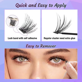 Gollee lightweight lashes close-up emphasizing comfortable wear without heaviness.