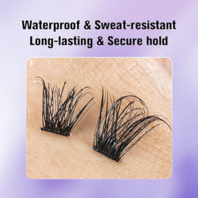 Gollee no-residue lashes close-up showing easy cleanup.