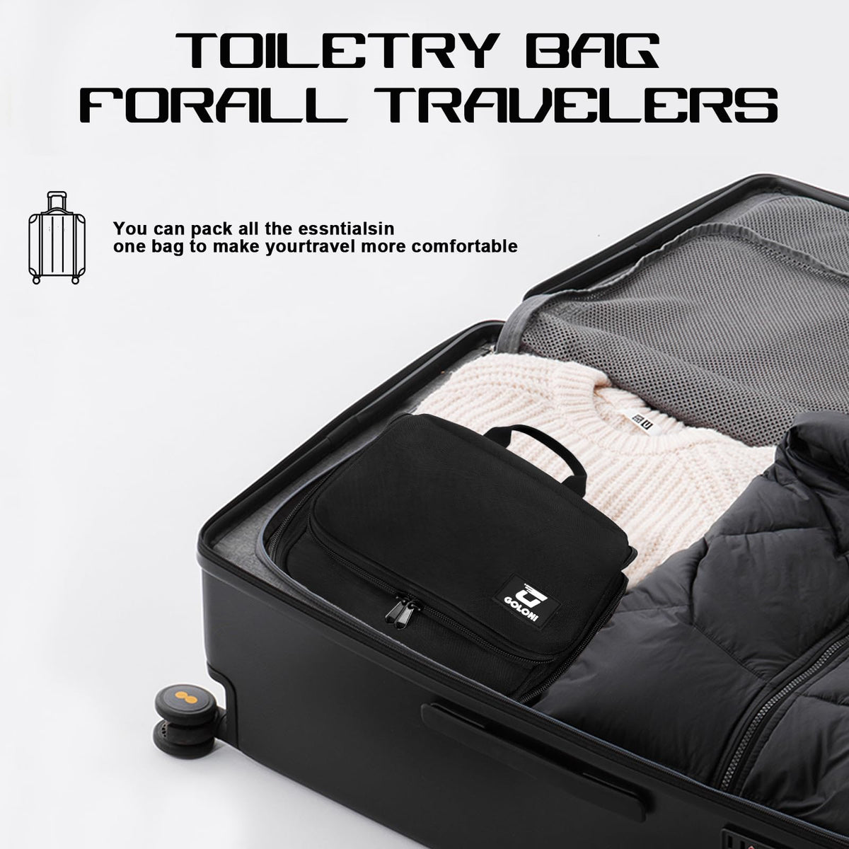 Goloni lightweight 7.05 oz bag travels easily in luggage