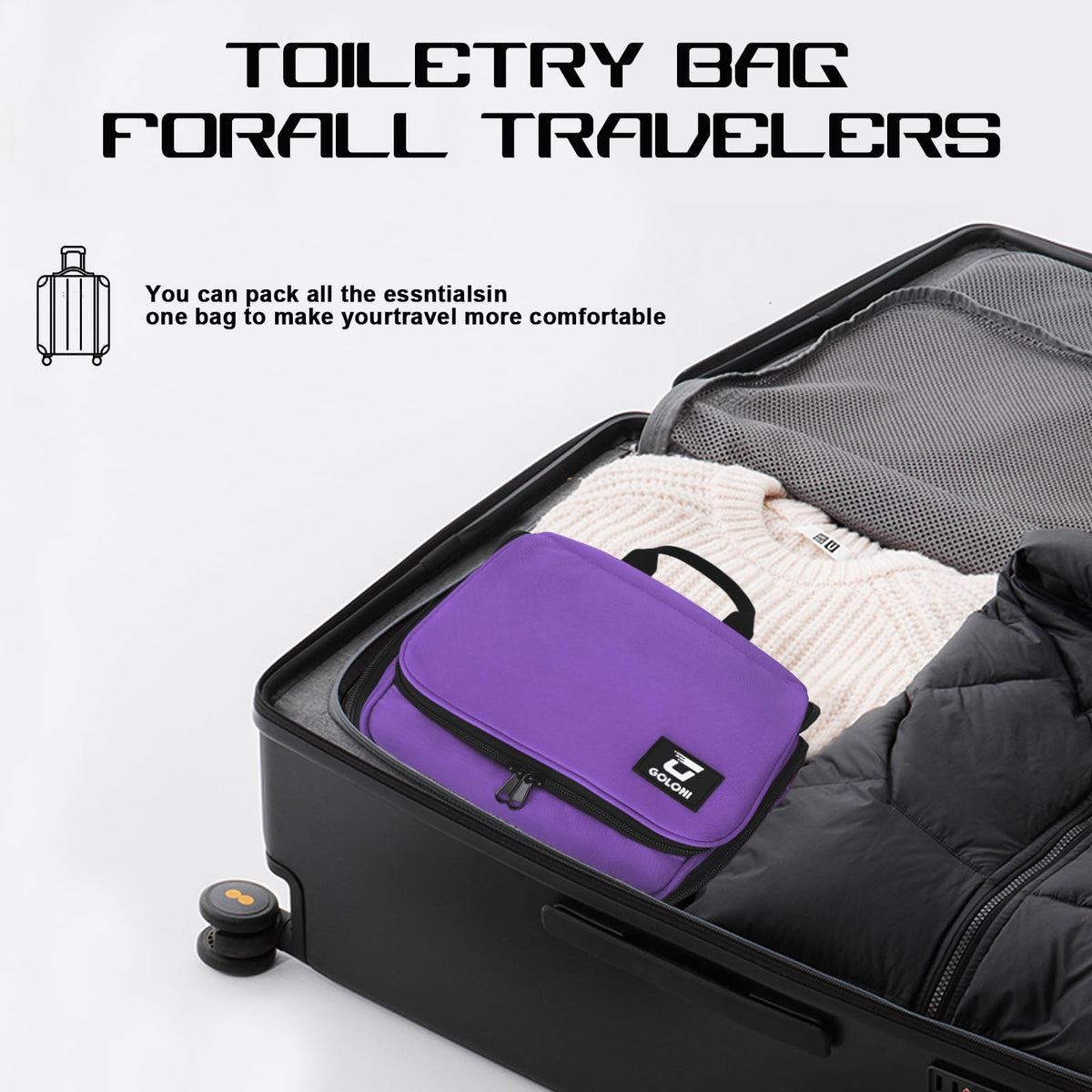 Goloni travel organizer used in hotels, gyms, or camping sites