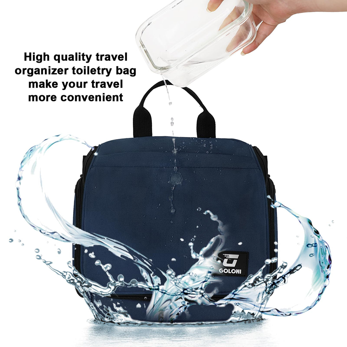 Goloni unisex travel makeup organizer suits men and women for versatile use
