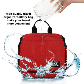 Goloni unisex red toiletry bag suitable for men and women
