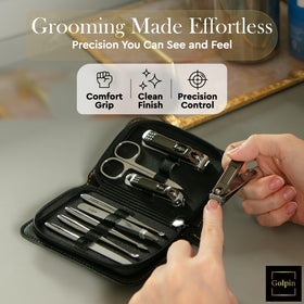 Golpin travel manicure case keeps tools secure and organized on the go.