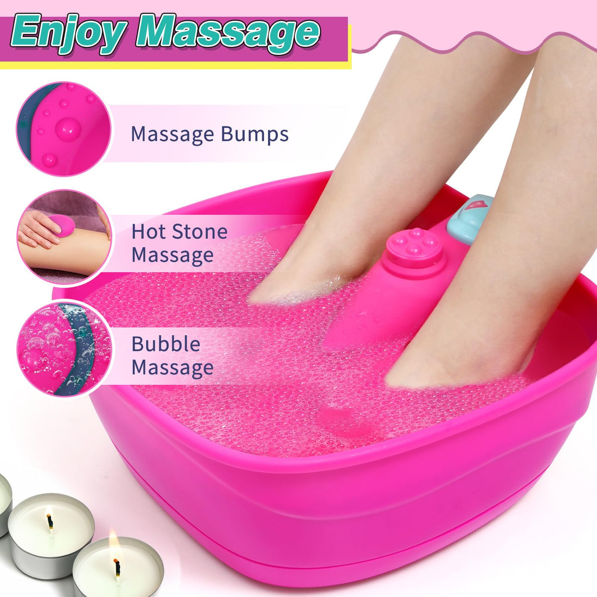 Golray Music Button and Eye Mask for immersive spa relaxation during soak