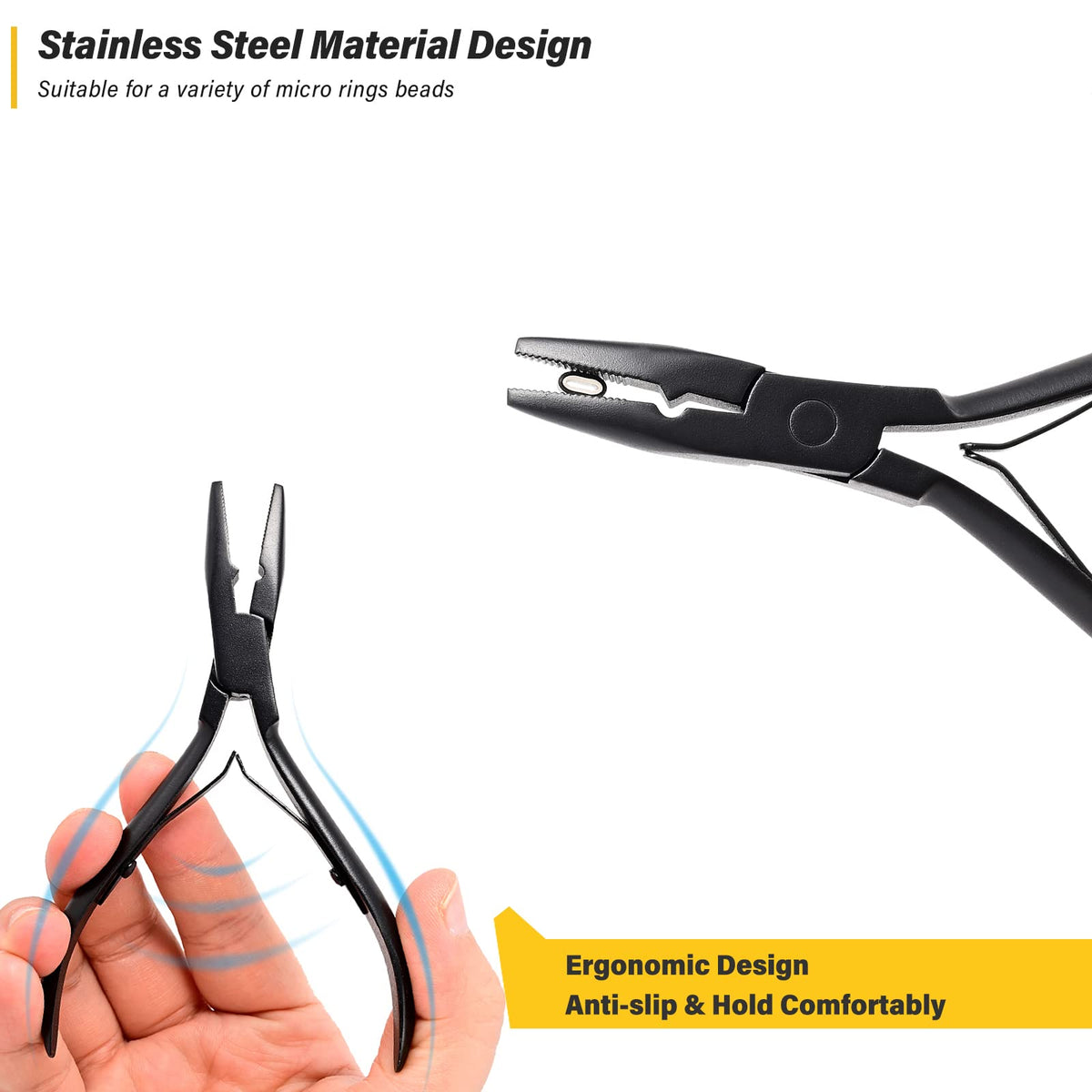 Gomake hair sectioning tool helps clean, even parting during application.