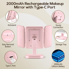 GOMIPURU 80 bright LEDs provide true-color makeup lighting