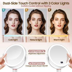 GOMIPURU light modes image highlights cool, warm and natural lighting options.