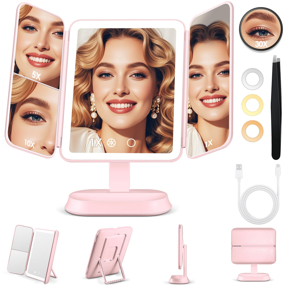 GOMIPURU vanity mirror with lights highlights portable desk touch-ups