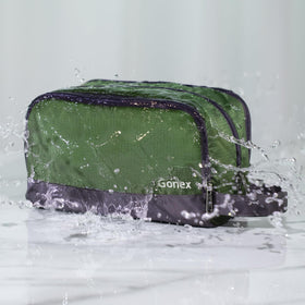 Gonex toiletry bag front pocket storage for quick access.