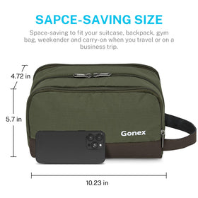 Gonex front zip pocket provides extra storage for quick-access items