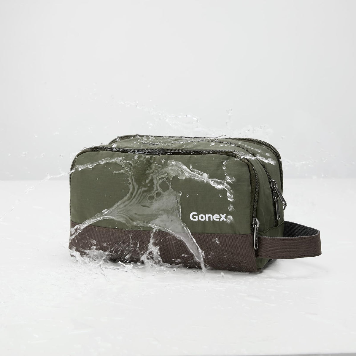 Gonex main-compartment toiletry bag keeps large bottles organized and accessible