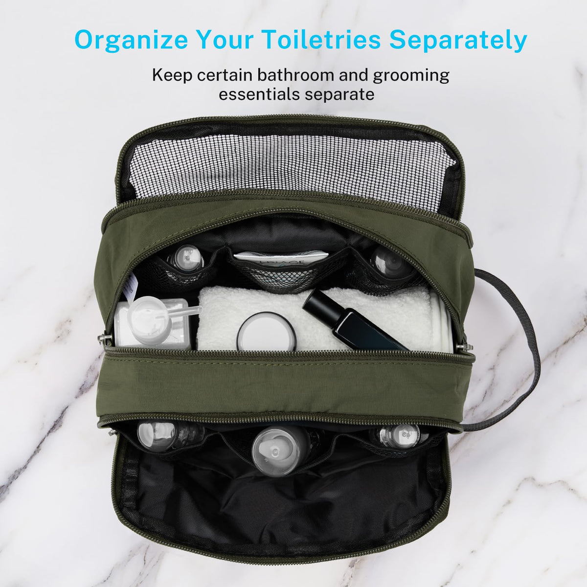 Gonex mesh pouch inside for cosmetics and small items with breathability