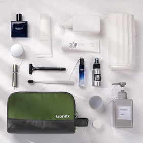 Gonex water-resistant nylon bag protects contents during travel.