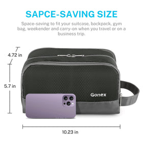 Gonex durable nylon construction supports frequent travel use in gray.