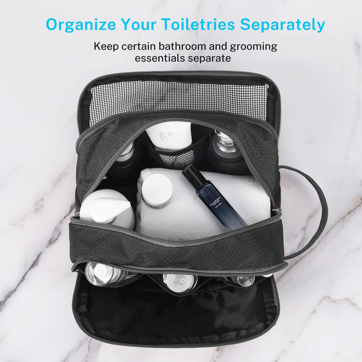 Gonex gray travel bag side handle enables easy carrying on the go.