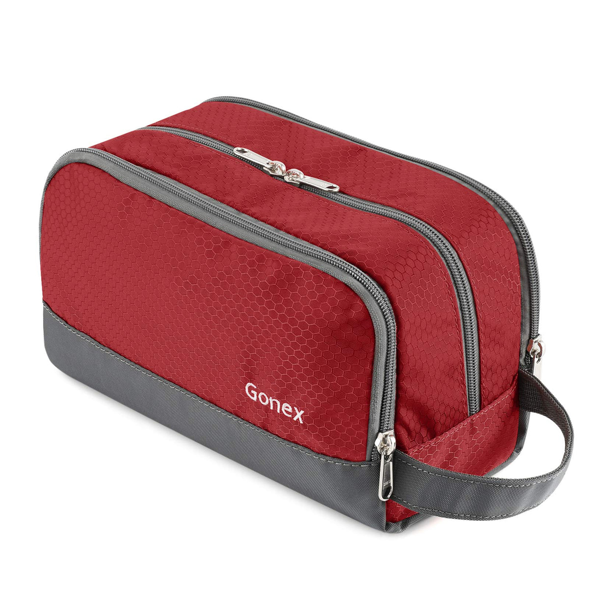 Gonex travel toiletry bag front view showing compact design for easy packing