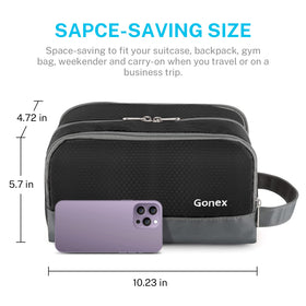 Gonex travel bag side handle enables easy carrying during trips.
