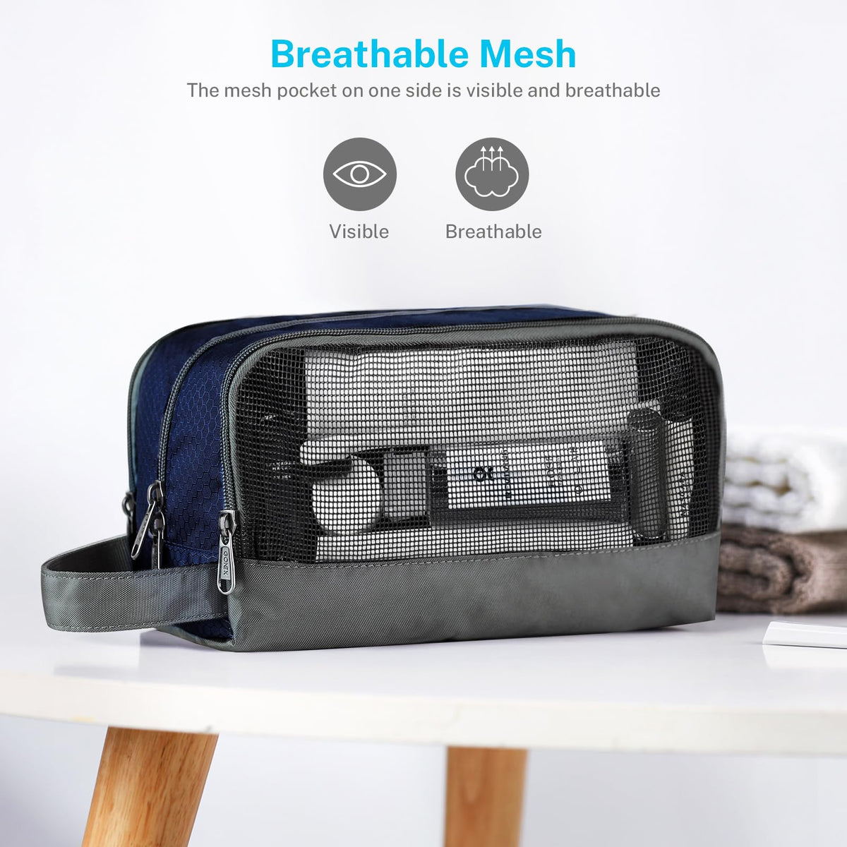 Gonex ultra-light design keeps luggage light while fitting essential toiletries.