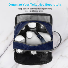 Gonex travel toiletry bag zipper closure for secure packing.