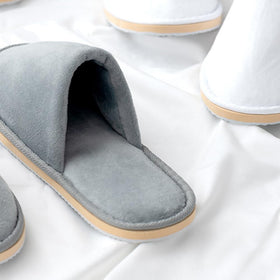 GONG GONG closed-toe slippers shown for secure fit