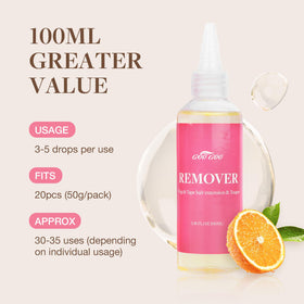 GOO GOO Adhesive dissolving action highlights effective residue removal.