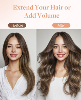 GOO GOO Balayage chocolate brown to caramel blonde blends smoothly