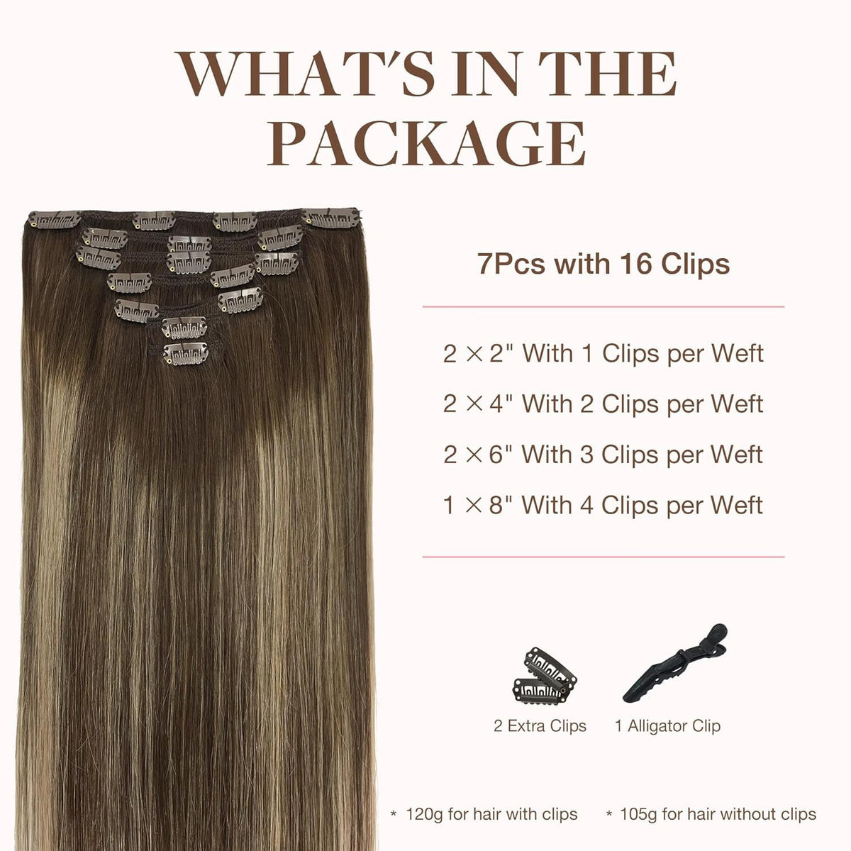 GOO GOO balayage chocolate brown to honey blonde color option