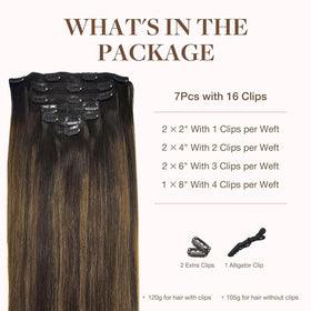 GOO GOO balayage color closeup shows rich dark brown to chestnut tones