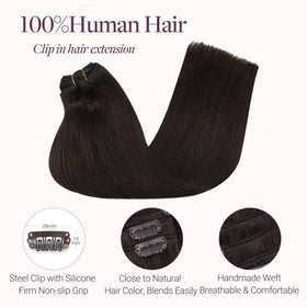 GOO GOO clip-in extensions quick-to-wear design for effortless styling