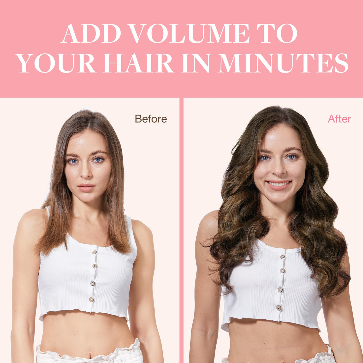 GOO GOO extensions on model during daytime for a natural look