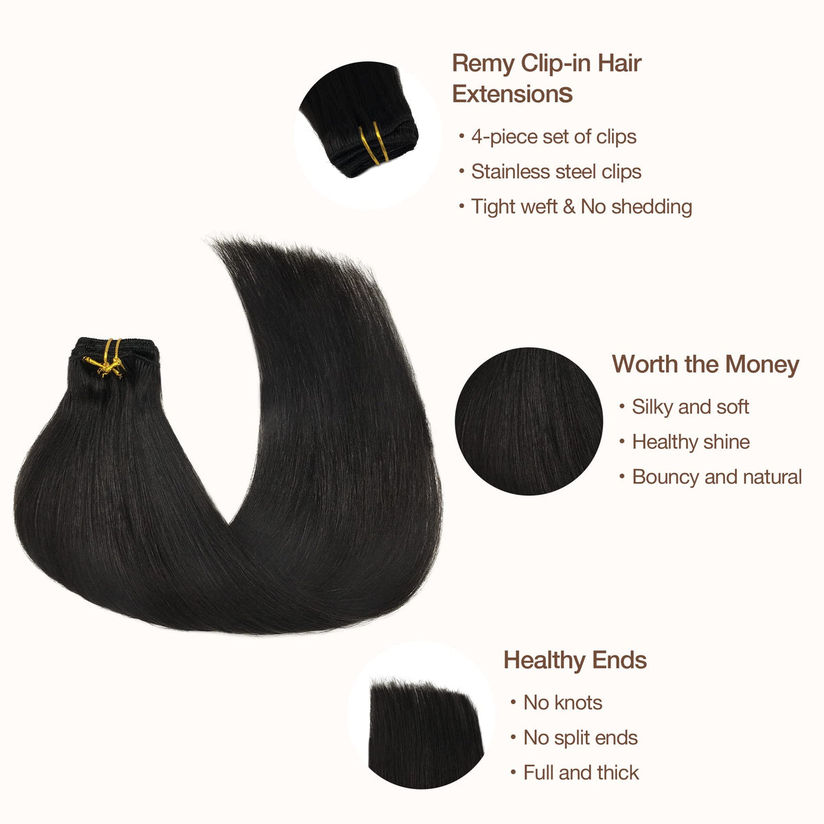 GOO GOO 1B natural black shade on model demonstrates versatile color match