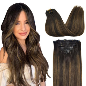 GOO GOO clip-in extensions 20inch offer instant length and subtle volume for daily styling.