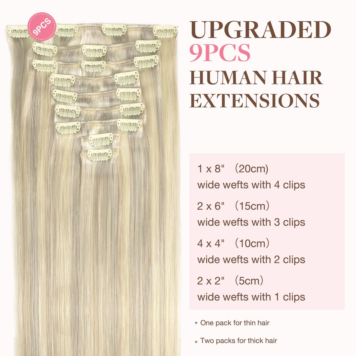 GOO GOO ash blonde highlight extensions blend naturally.