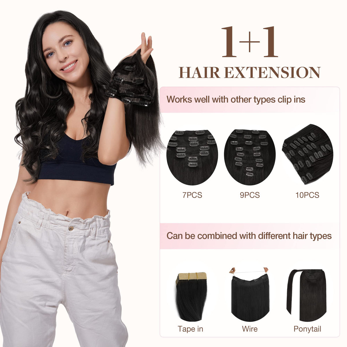 GOO GOO extensions heated styling ready for curling or straightening