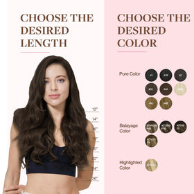 GOO GOO 22-inch clip-in extensions add length and body for versatile styling.