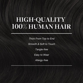 GOO GOO clip-in extensions natural black 1B blend seamlessly with dark hair