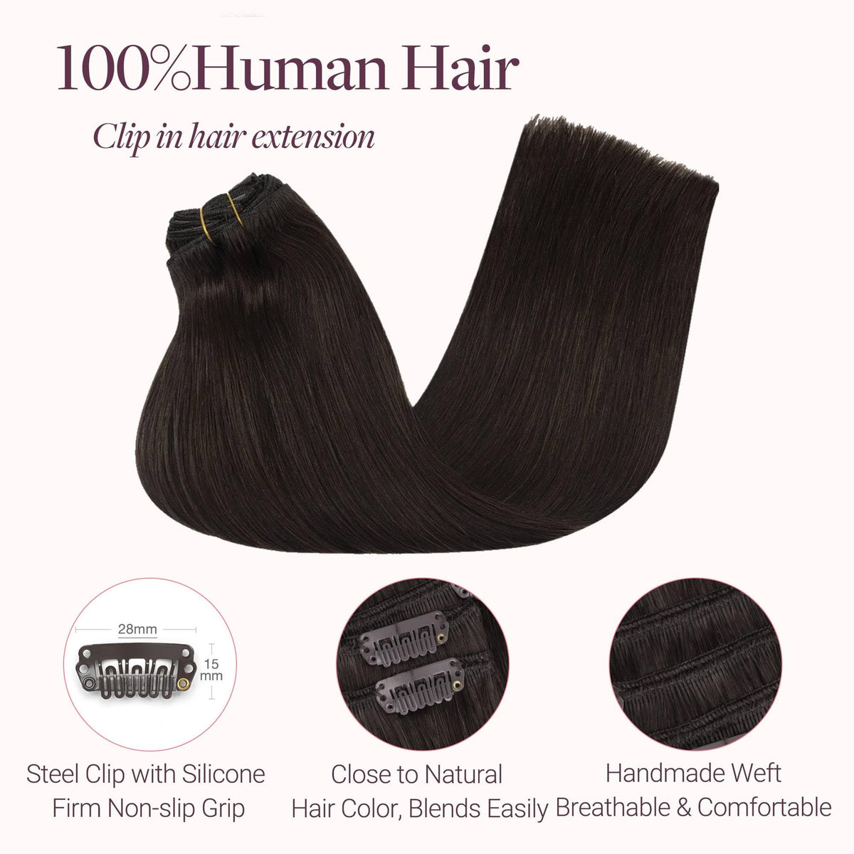 GOO GOO clip-in extensions offering natural-volume for everyday fullness