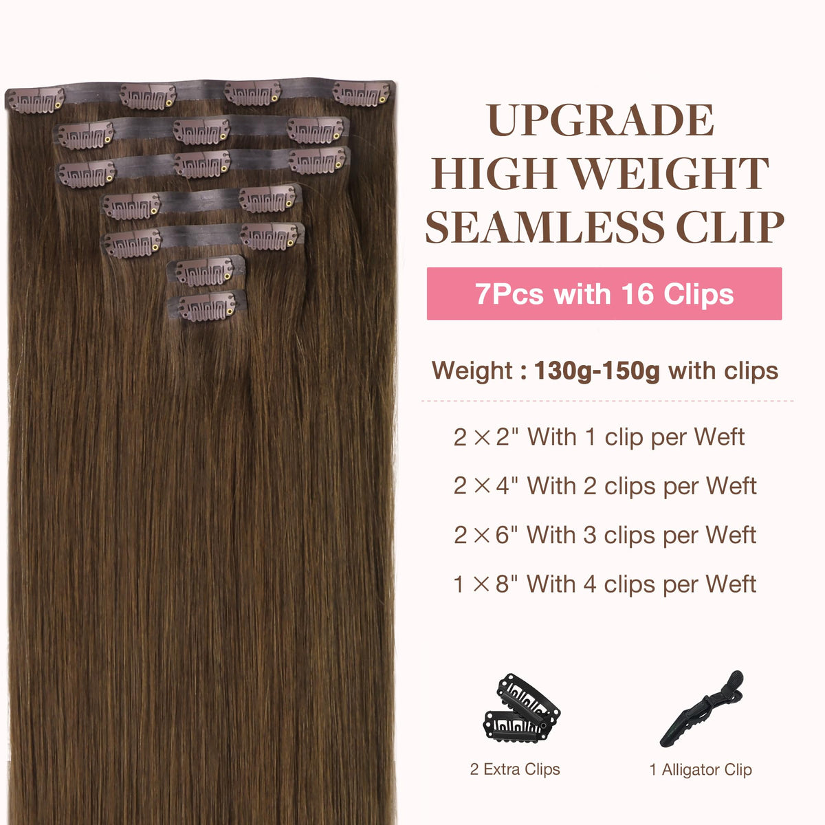 GOO GOO Remy hair extensions blend easily for a seamless, natural look