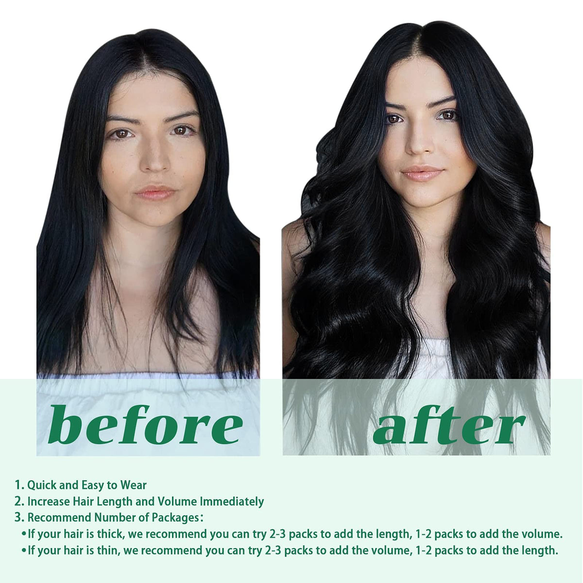 GOO GOO full voluminous look demonstration with clip-ins.