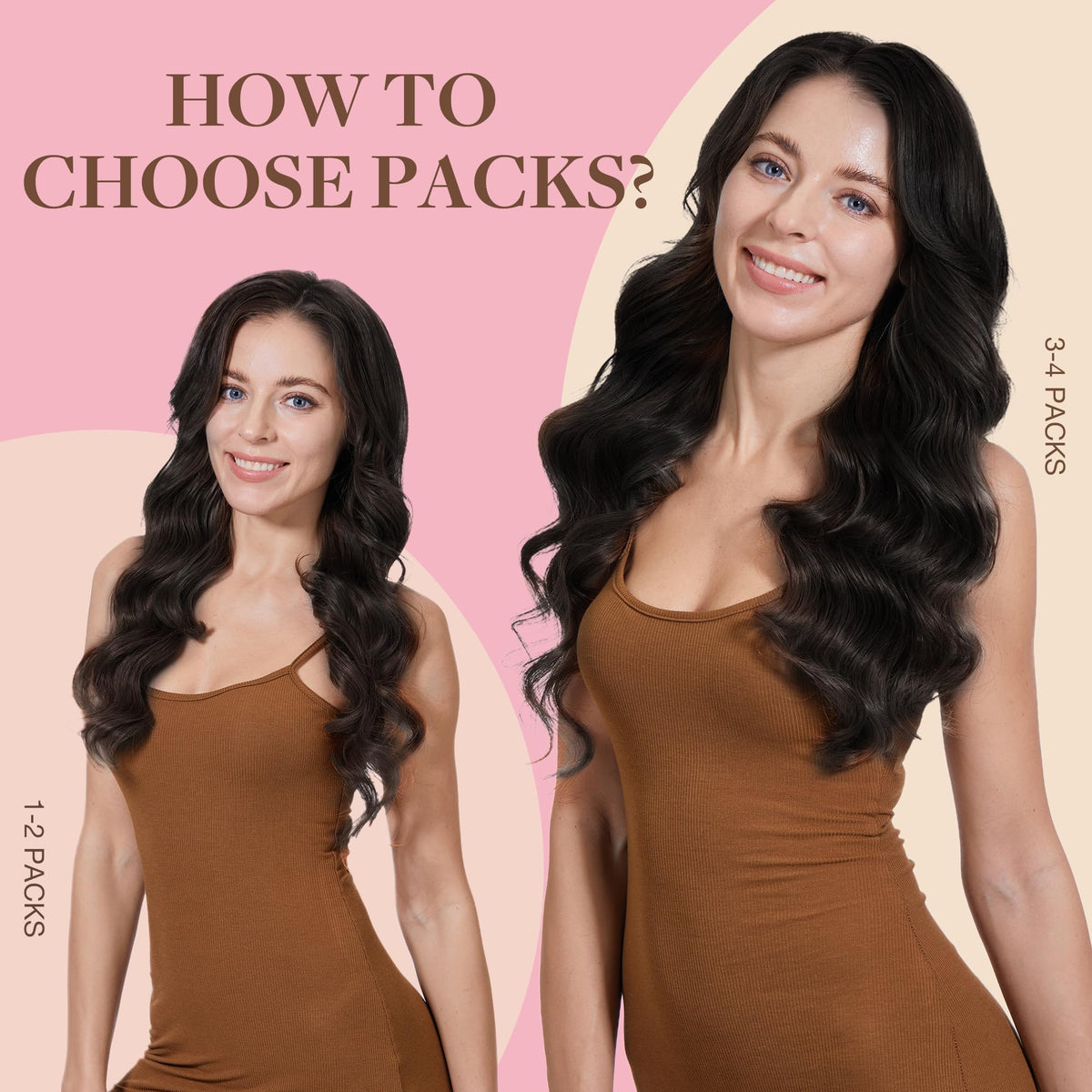 GOO GOO straight tape-in extensions 24 inch for seamless blend