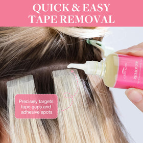 GOO GOO Hair safe formula protects scalp during tape removal.