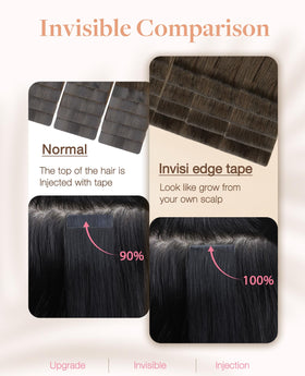 GOO GOO Injected tape shows invisible attachment for a natural scalp line