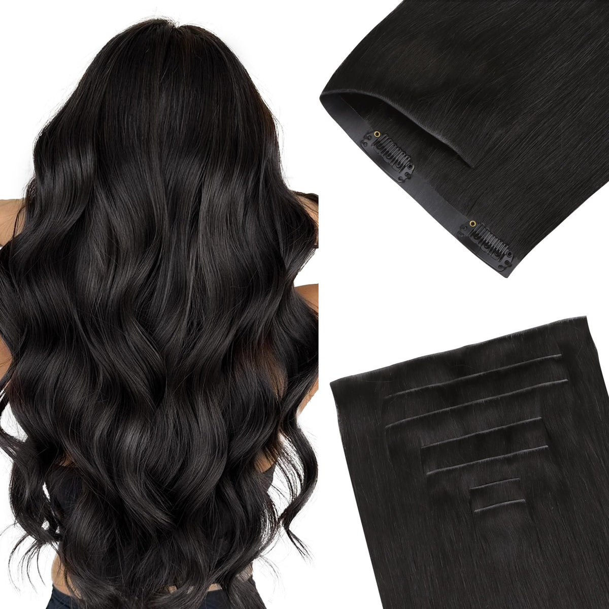 GOO GOO Invisi Edge 18in seven-piece pack for natural volume and seamless blend.