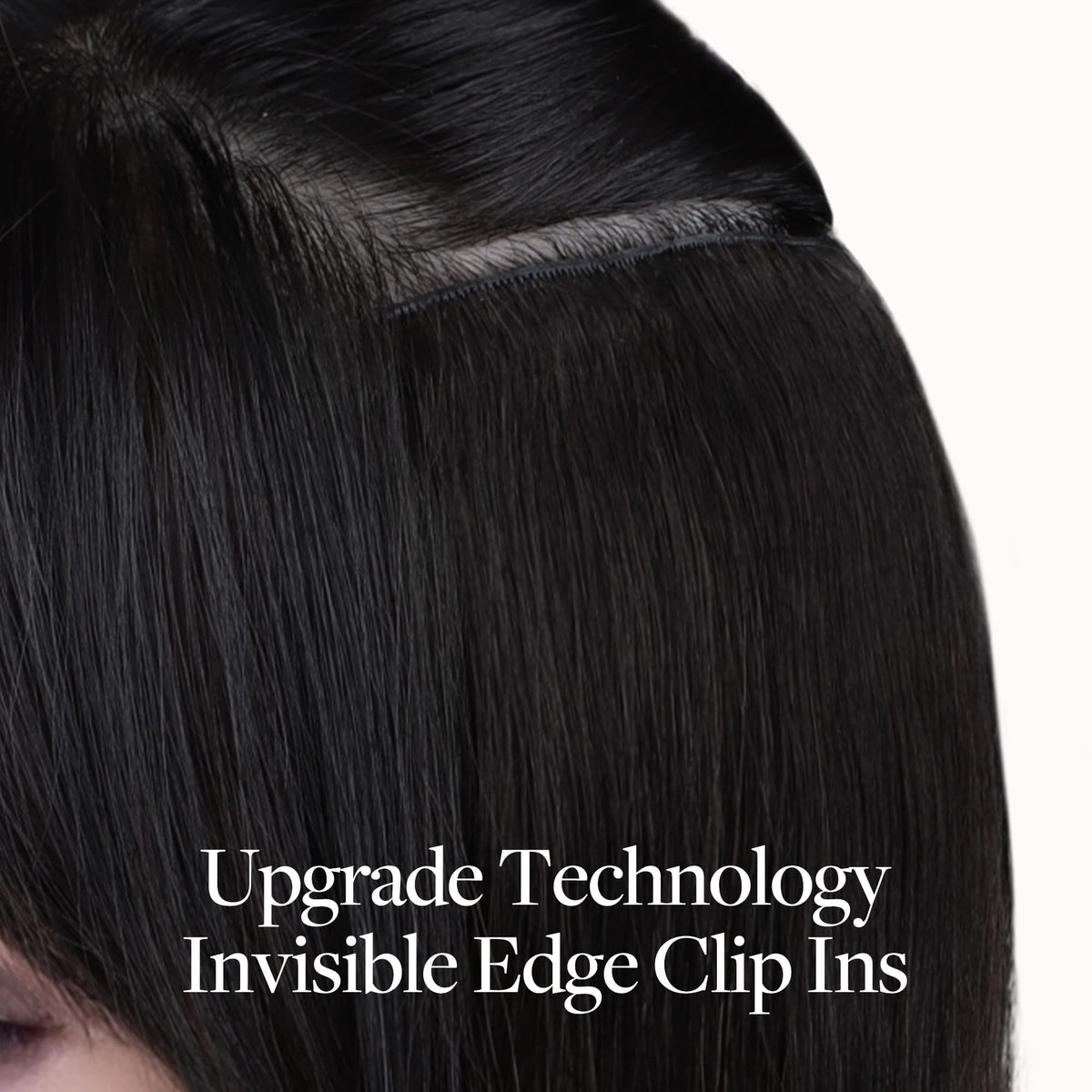 GOO GOO Invisi Edge seamless clip-in demonstrating secure, damage-free styling.