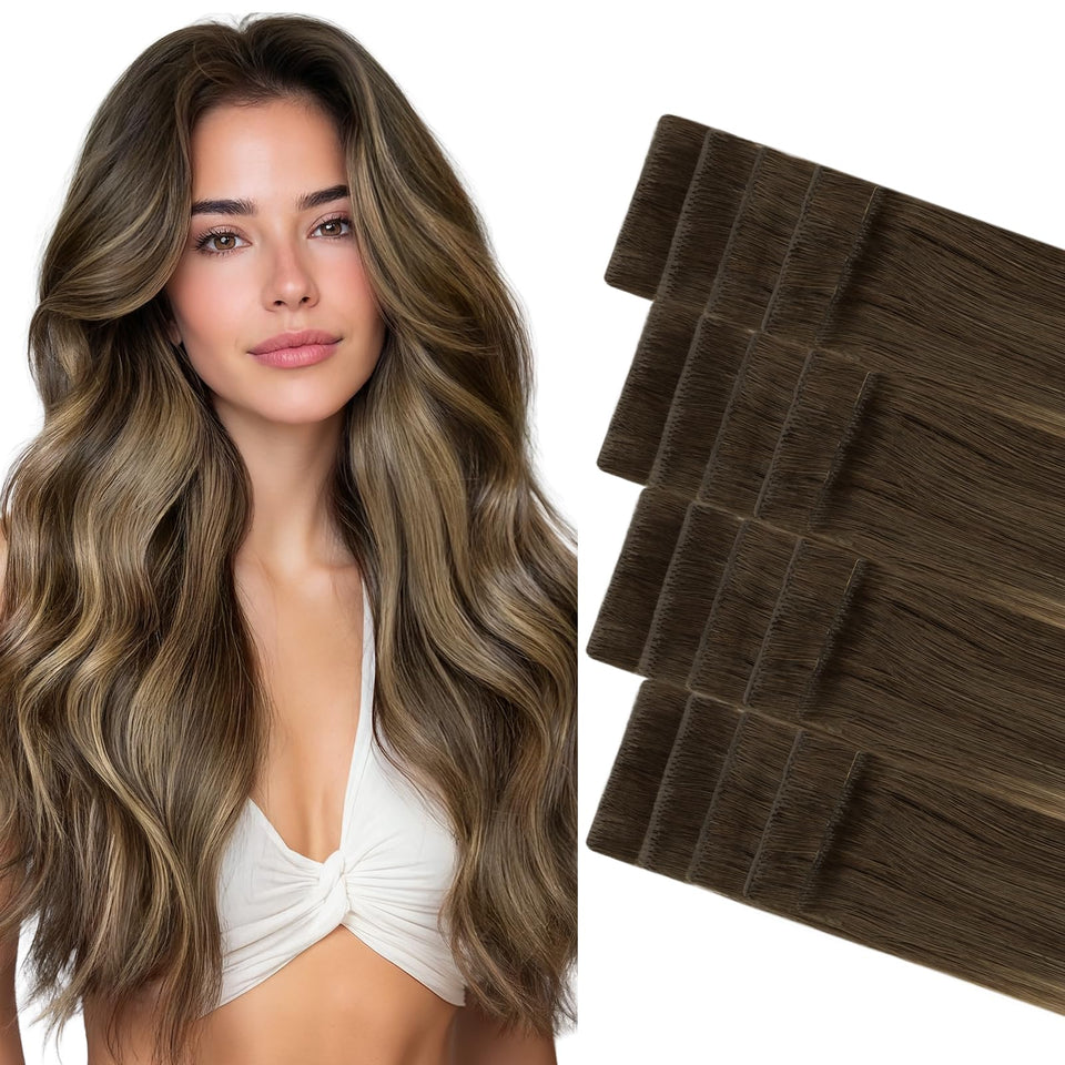 GOO GOO Invisi Edge tape extensions demonstrate natural looking volume and seamless attachment