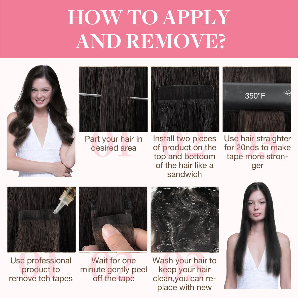 GOO GOO invisible tape extensions hypoallergenic secure wear