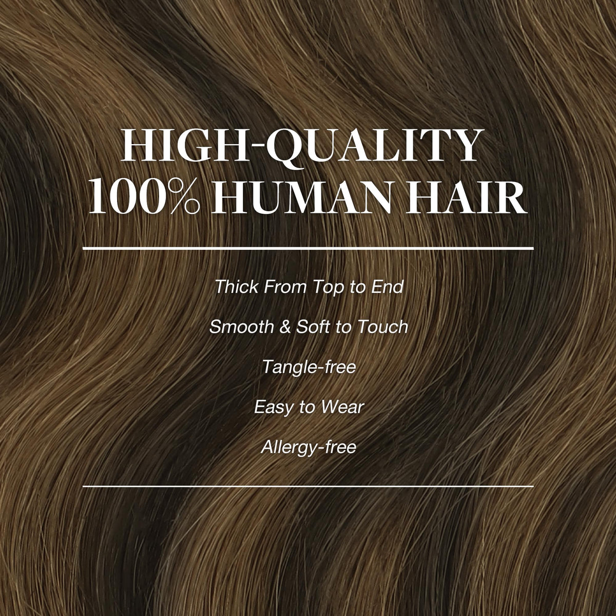 GOO GOO natural human hair extensions provide a silky feel and easy blending with your hair.