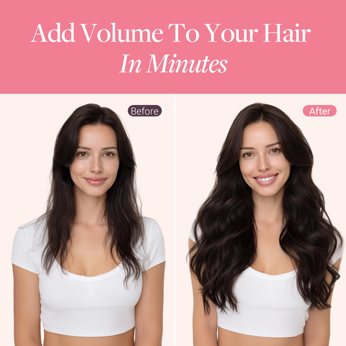 GOO GOO natural-thickness clip-ins blend seamlessly with your own hair
