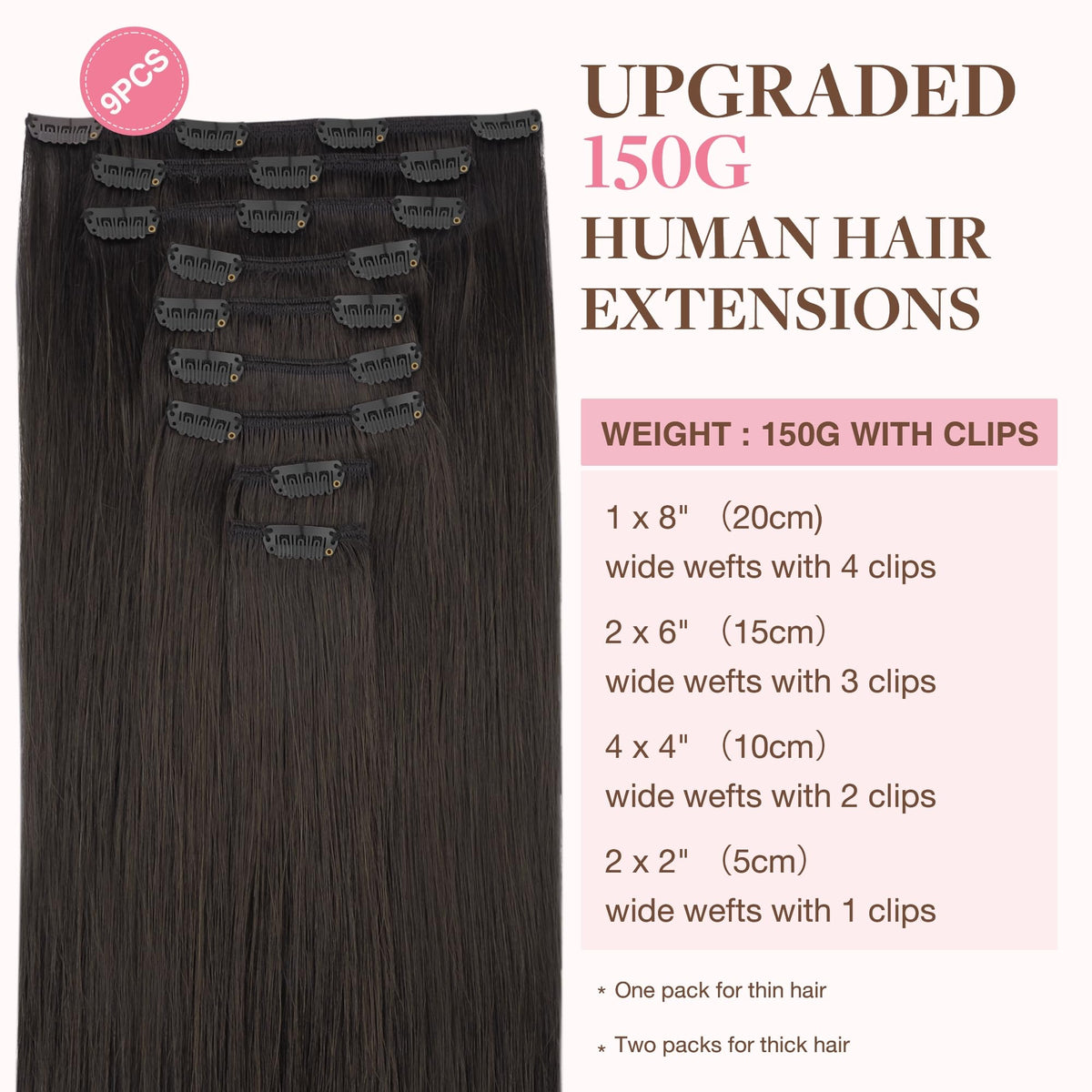 GOO GOO real human hair clip-ins application view for easy volume.