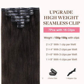 GOO GOO real human hair clip-ins ready for heat styling.
